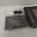 Wireless Keyboard and Mouse Combo, RGB Backlit, Rechargeable & Light Up Letters, Full-Size, Soft Typing, Sleep Mode, 2.4GHz Quiet Keyboard Set for Mac, Windows, Laptop, PC, Trueque (Matte Black)