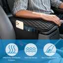 Center Console Cover for Toyota RAV4 RAV-4 Accessories 2019-2025 2026 Car Armrest Arm Rest Cover Middle Console Pad Protector Leather (Black)