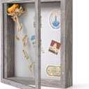Califortree 8x10 Shadow Box Frame with Linen Back - Sturdy Memory Display Case of Flower, Pictures, Medals and More, Rustic Gray