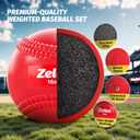 ZELUS Weighted Baseball Set with Seams for Hitting Pitching, Plyometric Baseballs with Carry Bag, Variable Weighted Balls for All Skill Levels