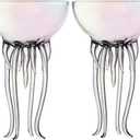 Magic Ocean Jellyfish Glass Cup Colorful Cocktail or Martini Cup Unique Bar or Kitchen Tableware (Two colorful 250ML glass cup)