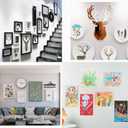 24 Pairs(48strips) Large Picture Hanging Strips Heavy Duty, Picture mounting Strips,Removable Hook and Loop Tape,Perfect for Wall Art Hanging Frames