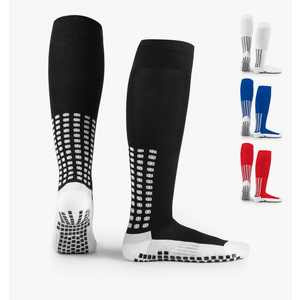LUX Anti Slip Soccer Knee Socks,Non Slip Football/Basketball/Hockey Sports Grip Socks