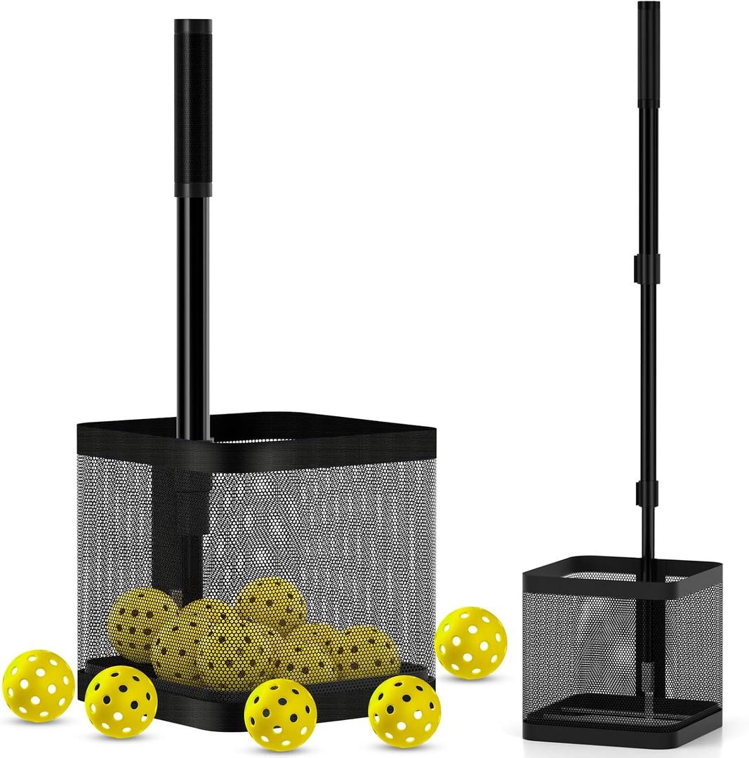 Pickleball Picker Upper Ball Holder, Pickleball Ball Picker Hopper Tube, Pickleball Pickup Tube - Lightweight Pickleball Retriever Collector with Shoulder Strap