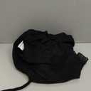 Women's Side Drawstring Lace Ruffle Shorts Y2K Ruched Low Rise Mini Stretchy Slim Fit Micro Shorts (Large, Black)