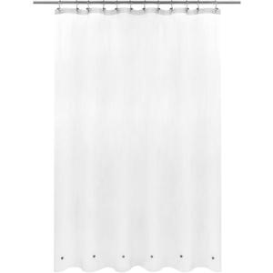 Barossa Design Long Shower Curtain Liner with 6 Magnets - 72" x 78", Waterproof PEVA Shower Liner for Bath Tub, PVC Free, Metal Grommets - Frost, 72x78 (72"W x 78"L (Pack of 1), 2a. Frost)