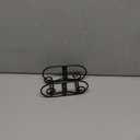 LIONWEI LIONWELI Wall Mount Plate Display Stands - 2 Pack Black Iron Easel Holders - Vertical Wall Hangers for Decorative Plates, Picture Frames, Art (Medium)