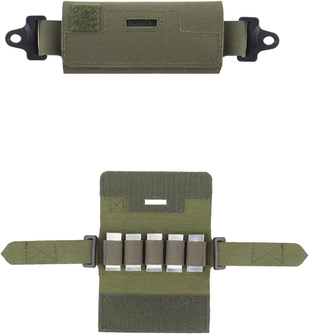 Airsoft Helmet Counterweight Pouch,Helmet Counterbalance Weight NVG Pouch with Five Blocks for Fast PJ BJ MH Tactical Helmet