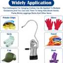 Boot Hanger Clips Hooks 50 Pcs, Heavy Duty Clothes Pins with 30 Pack Clips Portable Stainless Steel Clothespins Bulk Laundry Hooks for Closet Organizer Travel