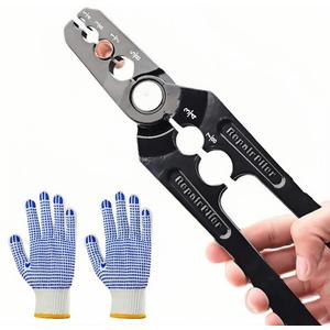 Manual Copper Tube Rounder, Flat Tube Repairer Pliers, Copper Pipe Rounder Plier with 6 Hole, Copper Tubing Repair Tool for Diameter 1/4", 3/8", 1/2", 5/8", 3/4" 7/8" Copper Aluminum Pipe