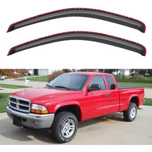 in-Channel Window Visors Rain Guards Shield for 1997-2004 Dodge Dakota Regular Cab, 2Pcs Window Vent Wind Deflectors Visors Shades for 97-04 Dakota