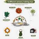 mamatepe Baby Play Activity Gym Tummy Time Mat for Infant,Baby Gyms & Playmats for Babies 0 to 3 6 9 12 Months with 6 Toys for Early Sensory Exploration and Motor Skill Development