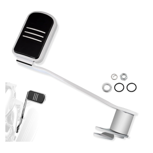 WOWTK Rear Brake Lever w/Brake pedal pads for Harley 2014-2025 Touring and Trike, for CVO Road Glide Road King Electra Glide Road King Street Glide, Chrome