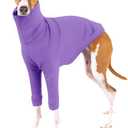 Dog Fleece Sweater Turtleneck Long Sleeve Pullover Sweatshirt Warm Puppy Clothes for Small Medium Dogs (Dark Purple) XS