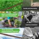 1/4" Drip Irrigation Tubing with 6" Emitter Spacing, (650 Ft Roll) Hydroponics Dripline with Built-in 0.5 GPH Dripper, Saving 80% Water, Drip Line for Garden Irrigation and Raised Beds (Brown)