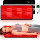 Alfavet Upgraded Red Light Therapy Mat for Body, 330 LEDs Medical-Grade TPU Red Light Therapy Pad, 660nm&850nm Infrared Light Therapy for Shoulder Back Pain Relief, 29.3" x 13"