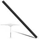 Otoolling 1 Pack 1.5'' Dia Umbrella Replacement Lower Pole, Heavy Steel Patio Umbrella Bottom Pole Replacement, 1.7 mm Thickness, No Bullet Buckle Outdoor(Black,42.5'')