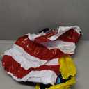 POZA Inflatable USA Pool Float - Luxurious Fun Lounger Filled with Sparkle Silver Stars Confetti, Cool USA Flag Design Water Swimming Pool Floaties for Beach, Lake & Pool (USA Duck Tube)