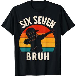 67 Meme 6 7 Numbers Dabbing Six Seven Bruh Funny Boys Kids T-Shirt, XS