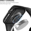Misxi 2 Pack Tempered Glass Case Compatible for Apple Watch Series 11 Series 10 42mm, Hard PC Screen Protector Overall Protection Ultra-Thin Lightweight Scratch-Resistant Cover for iWatch, Jet Black