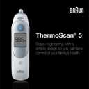 Braun ThermoScan 5 Ear Thermometer, Digital Display, Baby and Infant Thermometer with ExacTemp Stability Indicator for Professional Accuracy, Recommended by Pediatricians