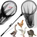Catcher Net Small Animal Control Net Poultry Catching Trap Tool for Chicken, Duck, Goose, Fish, Cat, Dog and Others(43"- 78" Handle with 24" Net Opening) (Advanced Grey - Large)