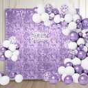 24PCS Light Purple Shimmer Wall Backdrop, Square Sequin Photo Backdrops Panel, Glitter Wall Background for Birthdays, Weddings, Halloween, Engagements, Disco Bachelorette Party Decoration (4FTx6FT)