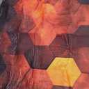 Fiery red Brown Burnt Orange Copper Black Abstract Geometric Shape Rug 5x7' Rug Area Rugs for Living Room Bedroom Aesthetic Dining Room Machine Washable Throw Rugs Carpet Indoor Non-Slip Floor Mat
