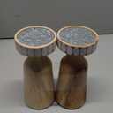 HD 8IN WOOD CANDLE HOLDER 2 pack