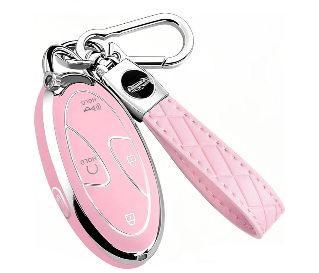Flensent for Ioniq 6 Grandeur GN7 KONA 2023 2024 Key Fob Cover with Keychain