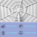 9Ft Elegant Valance Patio Umbrella, Outdoor Umbrellas for Patio with Auto-Tilt and Crank Systerm, Table Umbrella for Outdoors, Poolside,Beach, Backyard