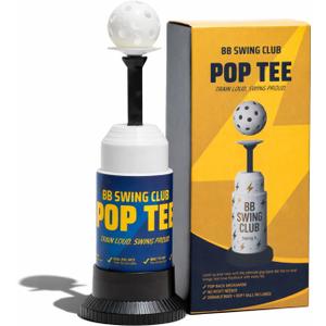 BB Swing Club Pop Tee, Pop-Up Baseball Trainer for Hitting Practice, Tee Popper Training Equipment with Ball Launcher Action, Skill Development Tool for Timing, Contact, and Swing Mechanics
