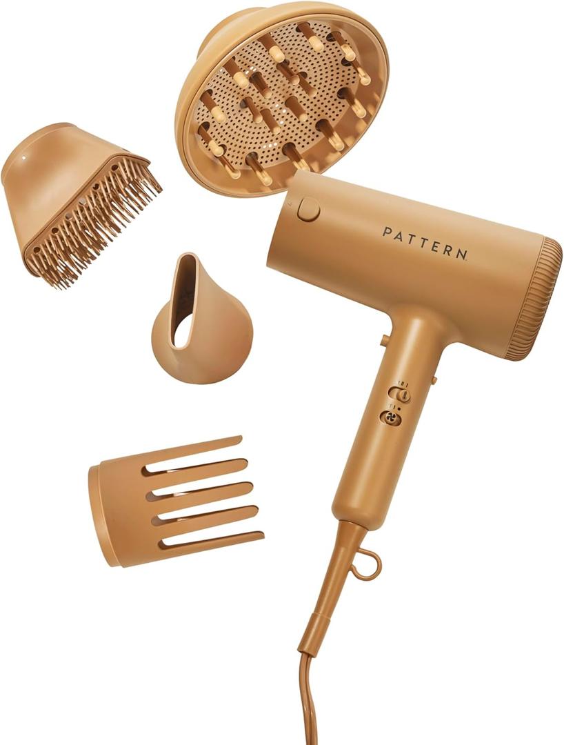 PATTERN by Tracee Ellis Ross Blow Dryer with Four Attachments for Curly, Coily & Tight Texture Hair, Caramella