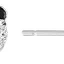 Fine Silver Plated Crystal Stud Earrings
