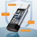 Temdan 4 Pack Lightning to USB C Adapter for iPhone 15/16/17 Pro/17 Pro Max,for iPhone 17/16 Charger,17/16 Accessories,Fast Charging & Data Transfer,USB C Charger Connector Cable,Not for Audio/OTG (Gray Non-OTG)