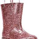 Western Chief Girl's Glitter Waterproof Rain Boot with Easy Pull on Handles, Perfect Lightweight Rain Boots for Kids Size 10