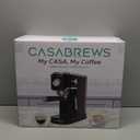 CASABREWS CM5418 Espresso Machine 20 Bar, Stainless Steel Espresso Maker with Milk Frother, Compact Cappuccino Machine for Home, Espresso Coffee Machine, Gift for Her, Gift for Family, Black