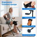 Forearm Crutches for Adults, 3-Angle Adjustable Elbow & Height, Lightweight Foldable Aluminum Crutches with Non-Slip Straps for Elderly, Post-Surgery & Disabled (Pair)