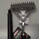 GRILLART Grill Brush for Outdoor Grill Bristle Free - Safe BBQ Grill Cleaner Brush - 18" BBQ Brush for Grill Cleaning Kit -Stainless Grill Cleaning Brush BBQ Grill Accessories Tools- Gifts for Men Dad