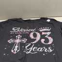 Blessed by God for 93 Years Old 93rd Birthday Gift for Women T-Shirt XXXL