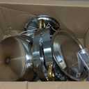 Chafing Dish Buffet Set 4 Pack, 5QT Round Chafing Dishes for Buffet, High Grade Chafers and Buffet Warmers Sets, Stainless Steel Food Warmers for Parties, Weddings, Catering,Gold and Silver