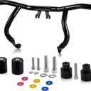1.25" Front Engine Guard Crash Bar Flat Out Bar for Harley Touring 2014-2026 Street Road Electra Glide Road King and Trike, Black