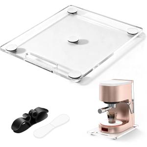 Acrylic Sliding Tray for Coffee Maker & Kitchen Appliances-12"x14", Appliance Slider for Coffee Maker with Wheels 360 Silent Roller, Coffee Pot Slider Tray for Countertop