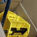 Mind Reader Mop Bucket with Wringer, 22 Qt (5.5 Gallon), Floor Cleaning, Handle, Wheels, 16.25"L x 10.75"W x 24.5"H, Yellow
