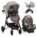 Evenflo Pivot Modular Travel System with LiteMax Infant Car Seat (Desert Tan)