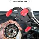 Toolwiz Universal Oil Filter Wrench 3 Jaw Adjustable Oil Filter Removal Tool One Way Change Tool Removing from 2-3/8'' to 3-7/8'' 60mm - 98mm