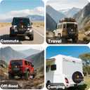 Rv Spare Tire Cover Wheel Covers for RV Tires Waterproof Dust-Proof Tire Protectors Spare Tire Cover for RV Travel Trailer Truck SUV (fire, 16IN)