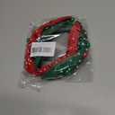 Christmas Headband for Women,Pearl Rhinestone Crystal Jeweled Hairband, Christmas,New Year's Day,Valentine Day,Mother's Day Knot Hair Hoops,Festive Pearl Hair Accessory(Red+Green)