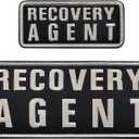 Recovery Agent Embroidered Appliqu Patches Tactical Military Morale Patch, Sewing Appliques Decorative Sew-on Decorate Badge DIY Accessories Hook and Loop Backed