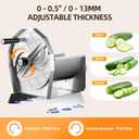 Manual Vegetable Fruit Slicer, Commercial Vegetable Cutter with 0-0.5"/0-13mm Thickness Adjustable, Stainless Steel Veggie Food Slicing Machine for Potatoes Lemons Tomatoes Onions,110V